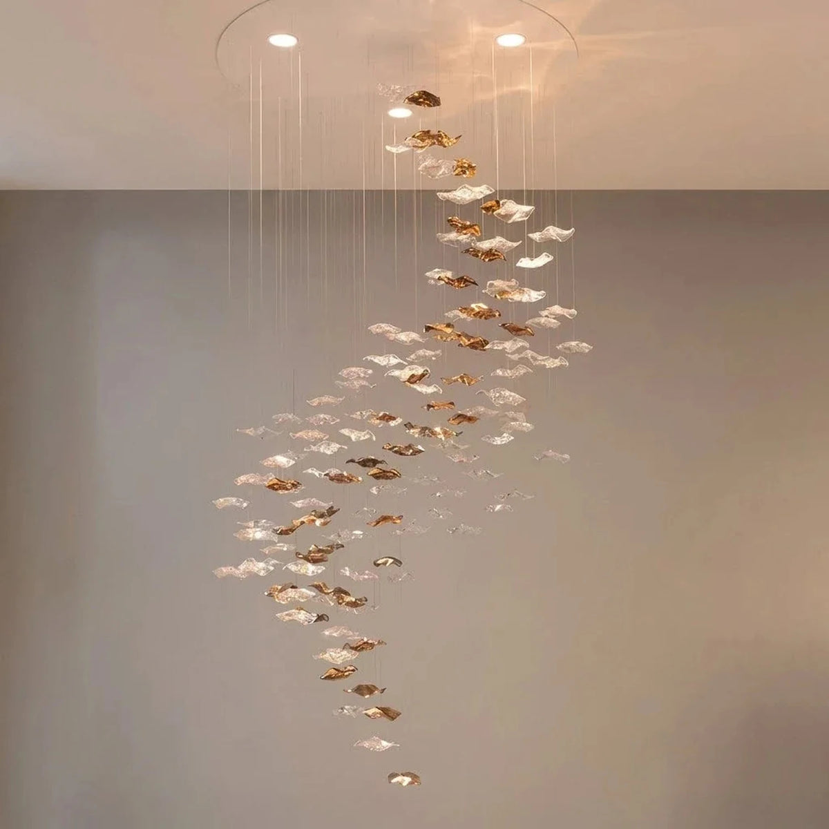 Cloud Floating Chandelier for Dining Room light fixture by AUVIELIGHT