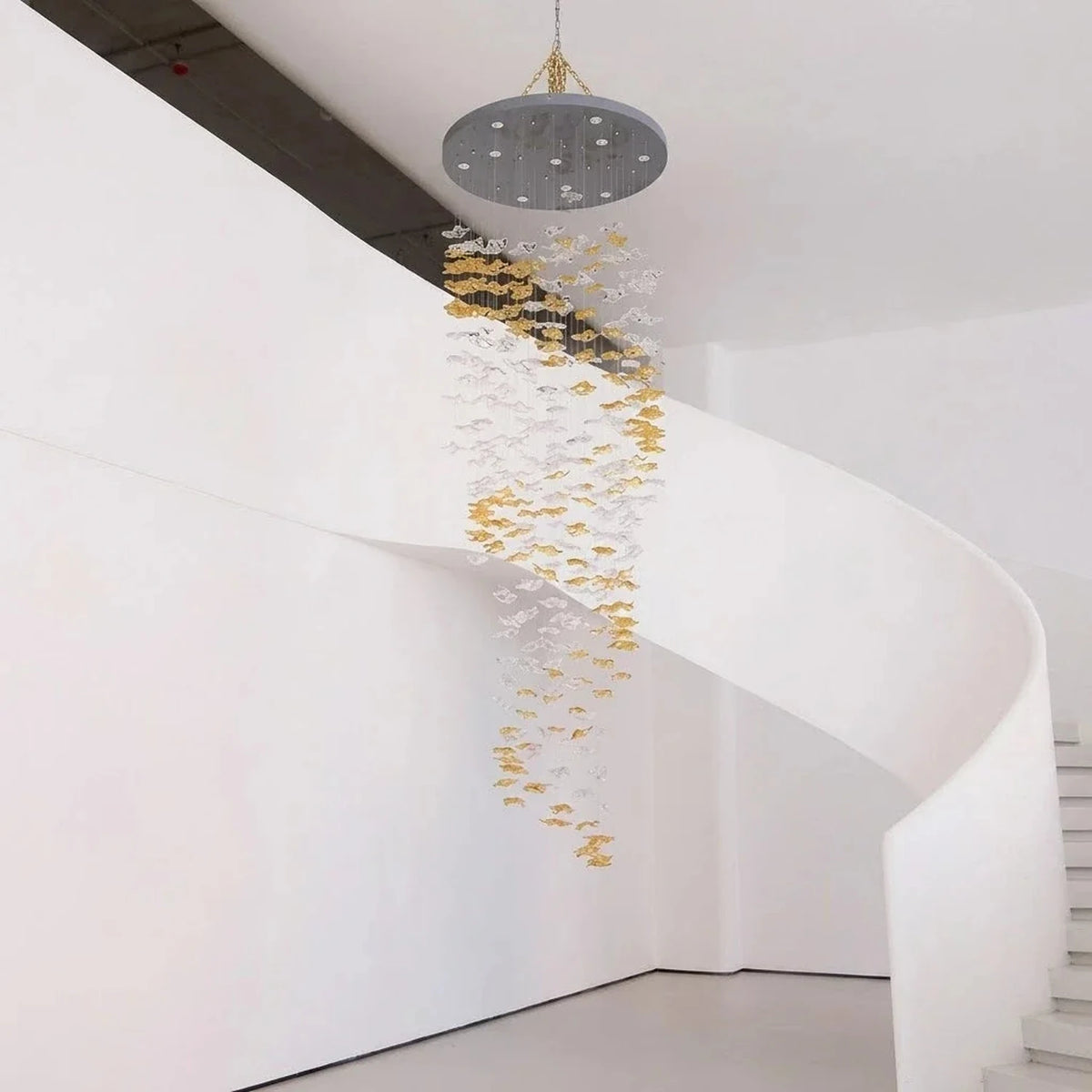 Cloud Floating Chandelier for Dining Room light fixture by AUVIELIGHT