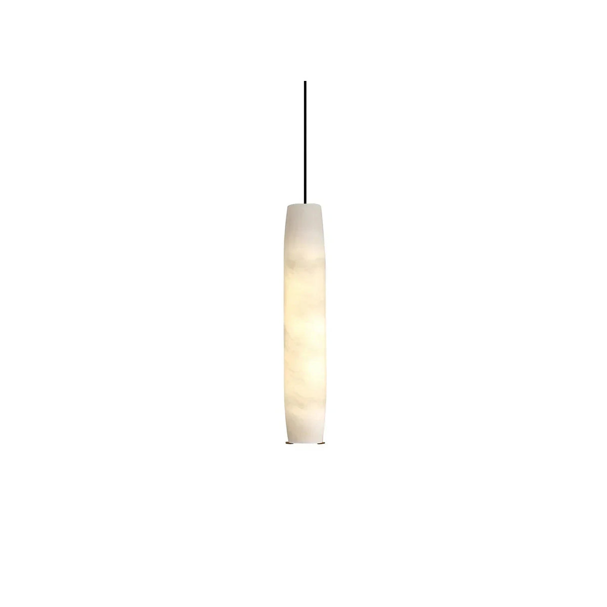 Cocoon Alabaster Mini Pendant Light by AUVIELIGHT, ∅ 2.8″ x H 15″ / White