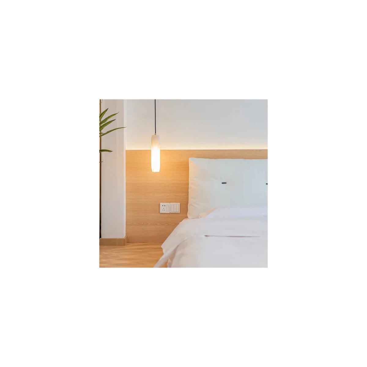 Cocoon Alabaster Mini Pendant Light by AUVIELIGHT