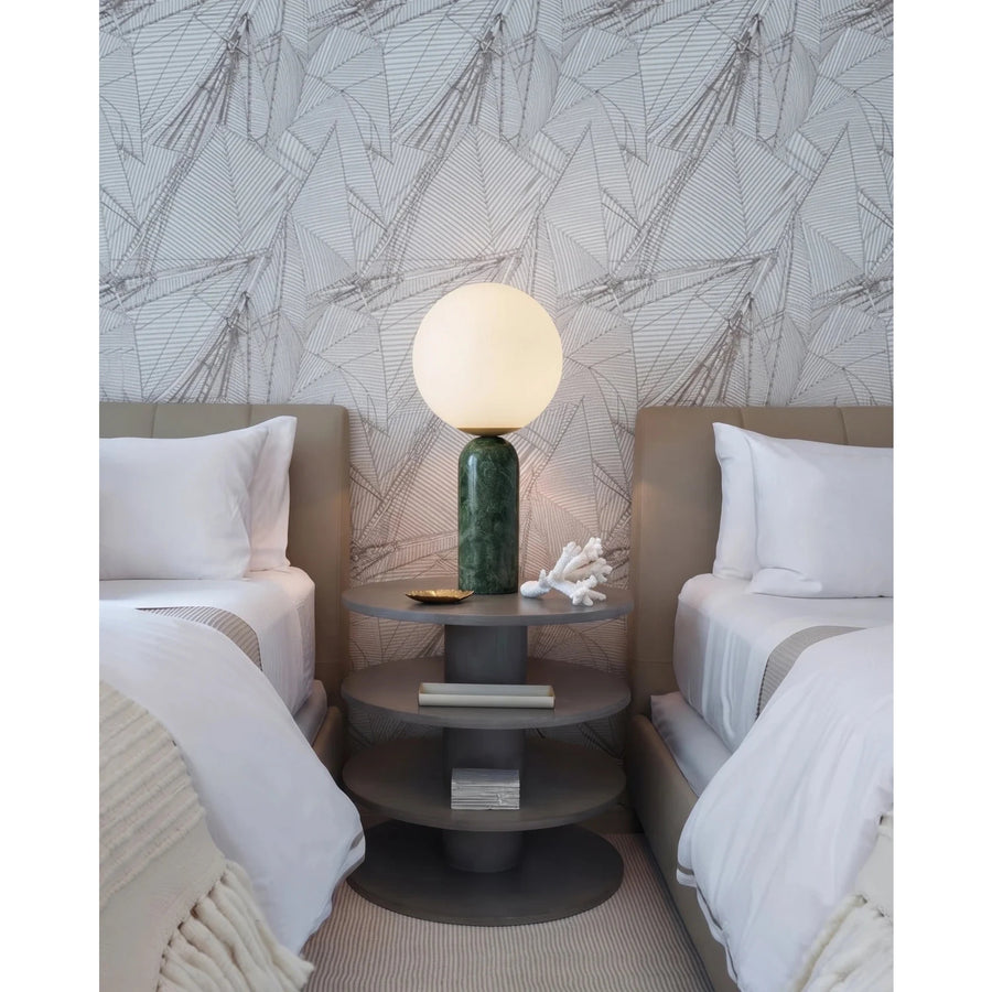 Column Globe Table Lamp in alabaster for Living Room light fixture by AUVIELIGHT