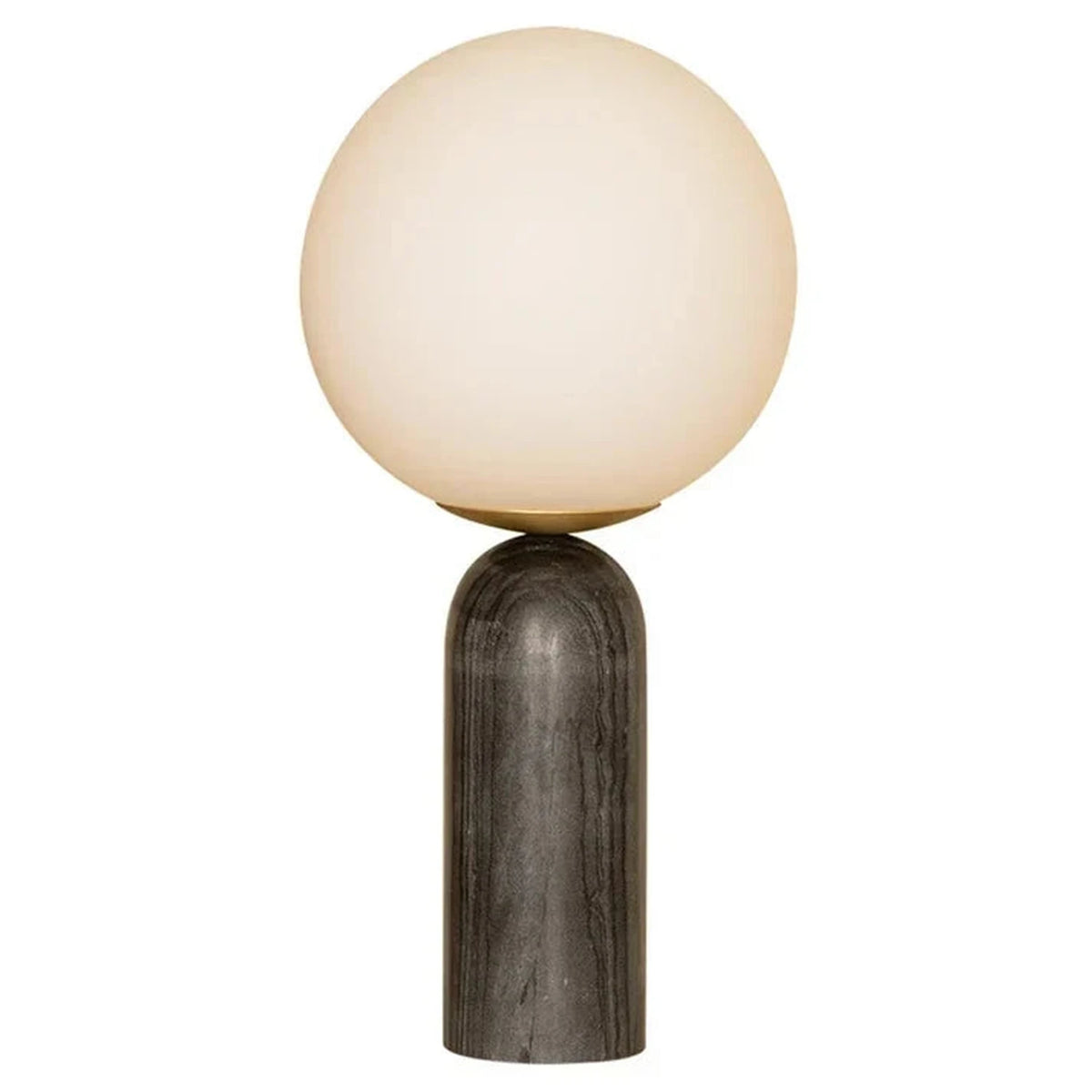Column Globe Table Lamp in alabaster for Living Room light fixture by AUVIELIGHT, D 15cm x H 40cm / ∅ 6″ x H 15.8″ / Smoke gray / AU plug and 3