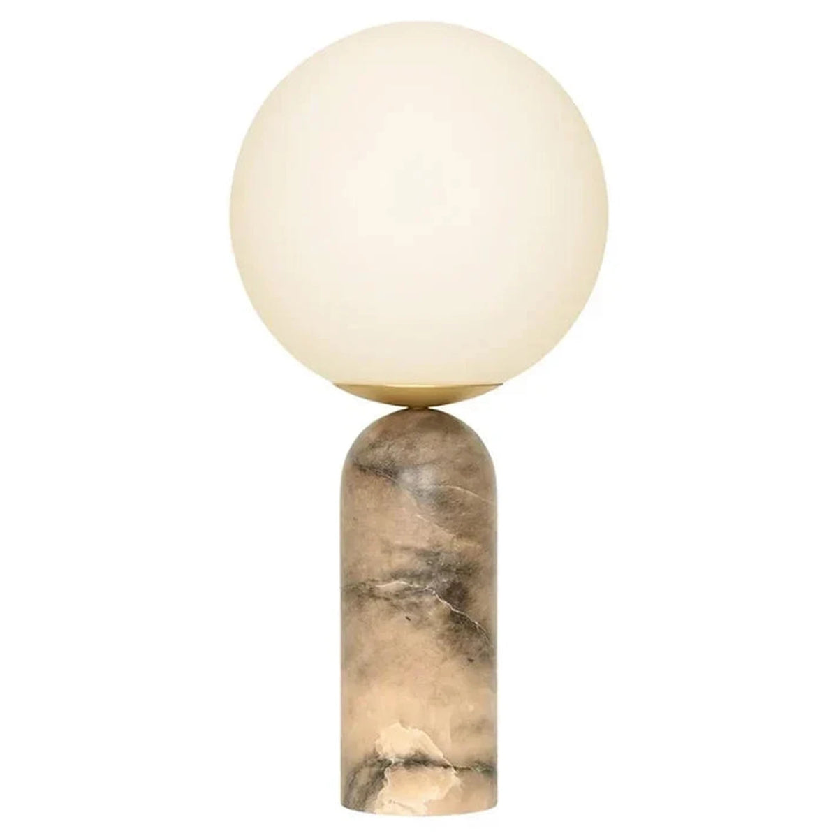 Column Globe Table Lamp in alabaster for Living Room light fixture by AUVIELIGHT, D 15cm x H 40cm / ∅ 6″ x H 15.8″ / Purple / AU plug and 3