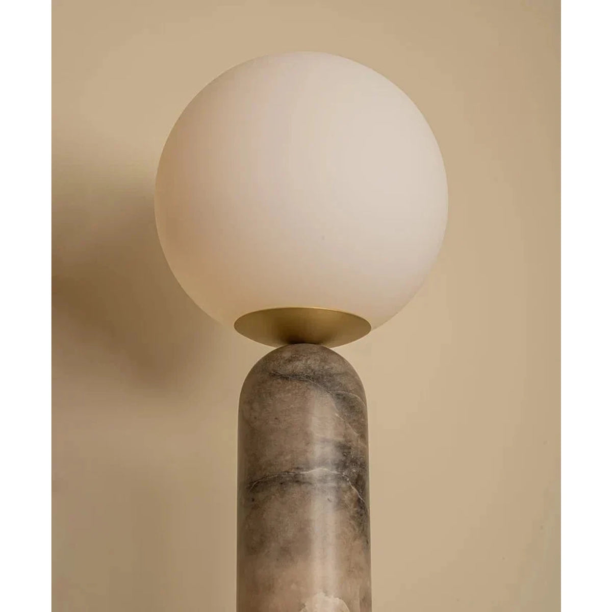 Column Globe Table Lamp in alabaster for Living Room light fixture by AUVIELIGHT