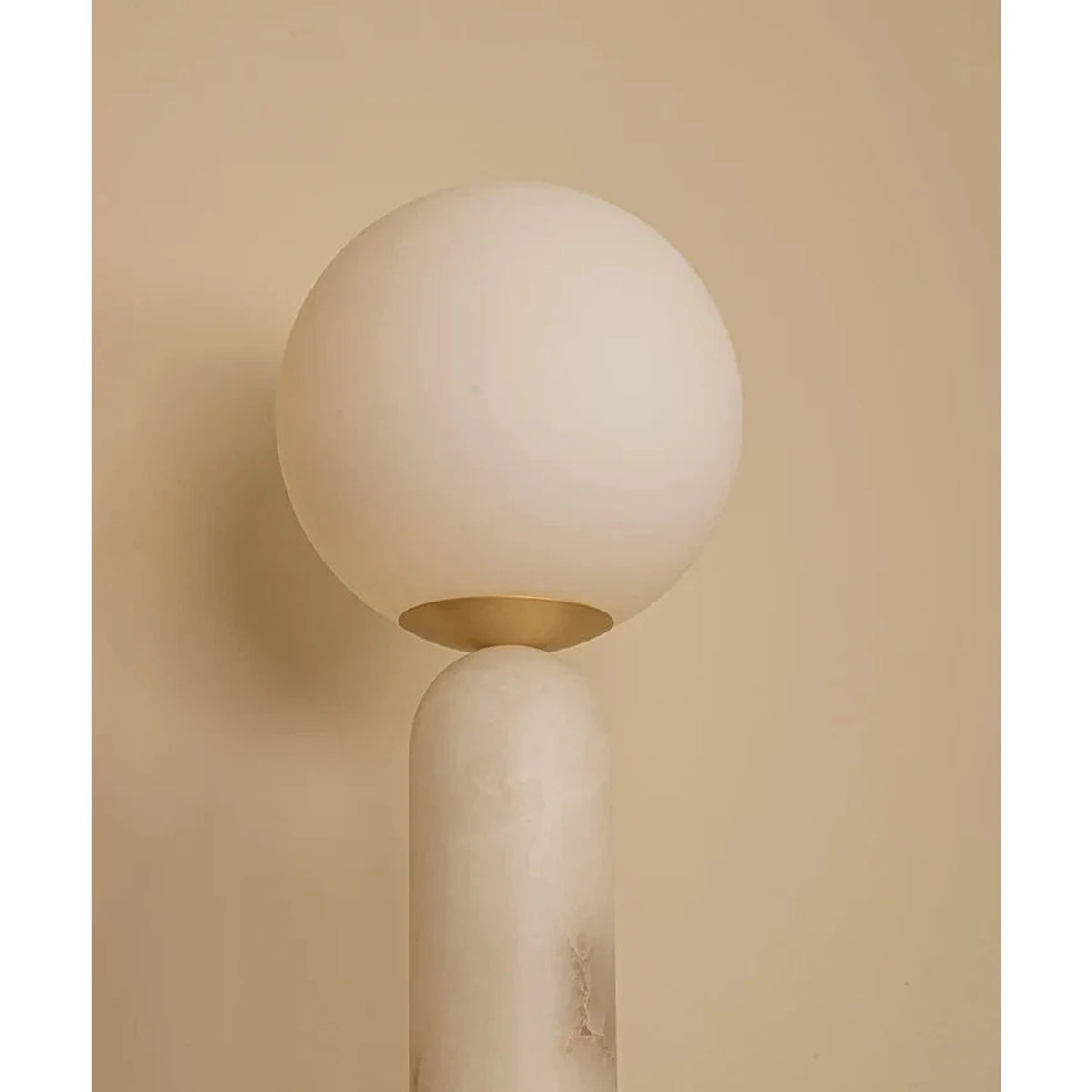 Column Globe Table Lamp in alabaster for Living Room light fixture by AUVIELIGHT