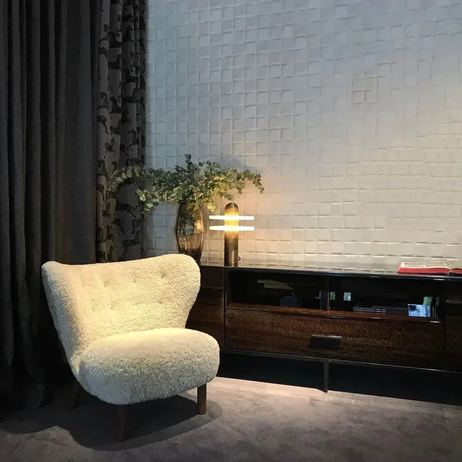 Column Lamp in alabaster for Living Room light fixture by AUVIELIGHT