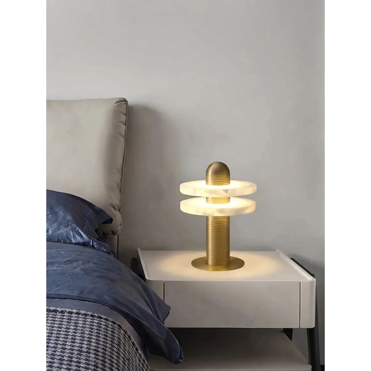 Column Lamp in alabaster for Living Room light fixture by AUVIELIGHT