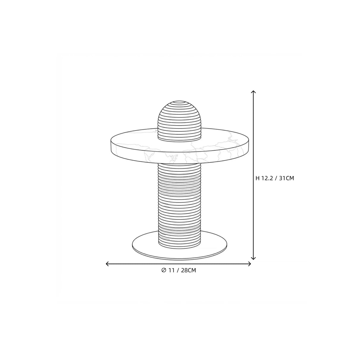Column Lamp in alabaster for Living Room light fixture by AUVIELIGHT