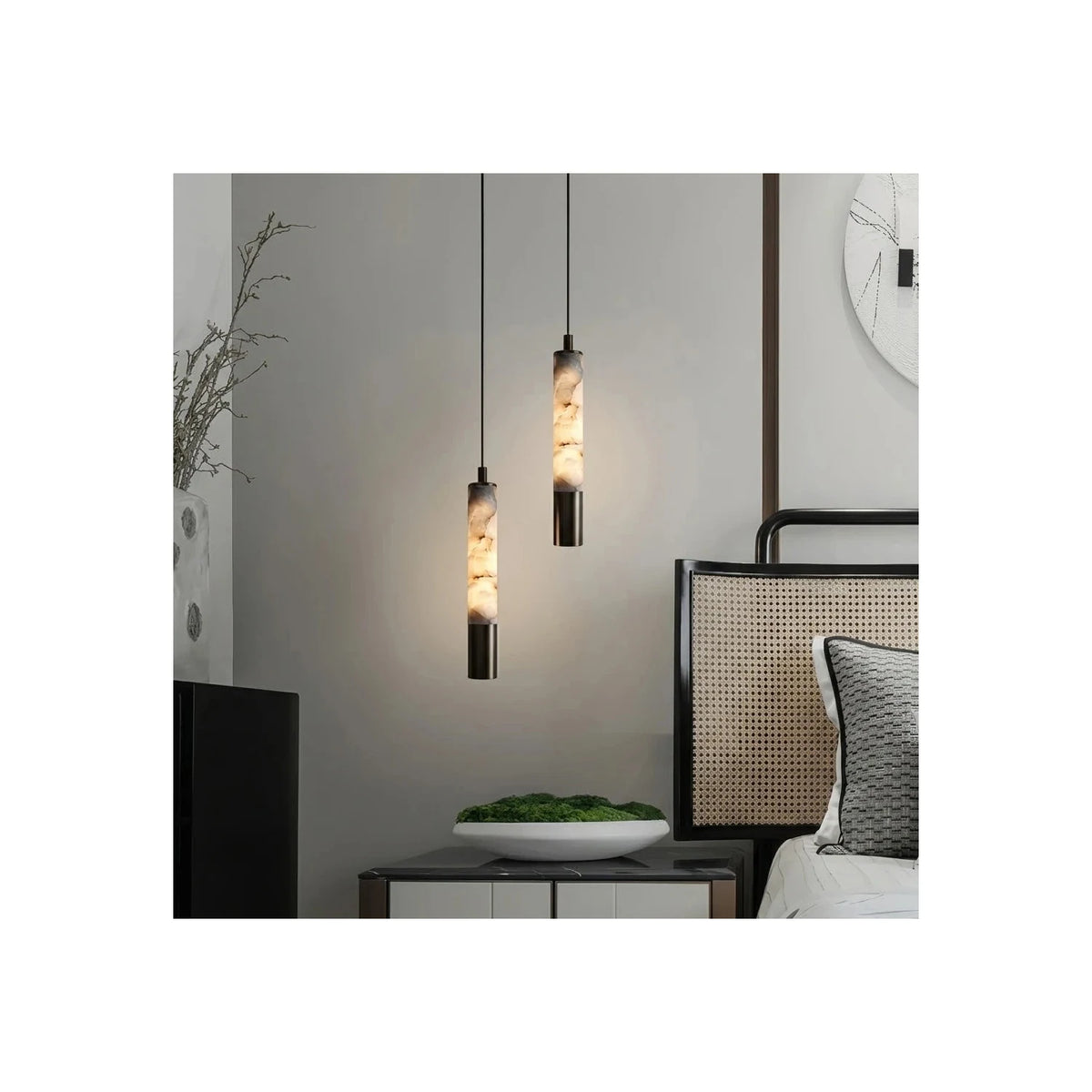 Columnar Alabaster Pendant Light by AUVIELIGHT