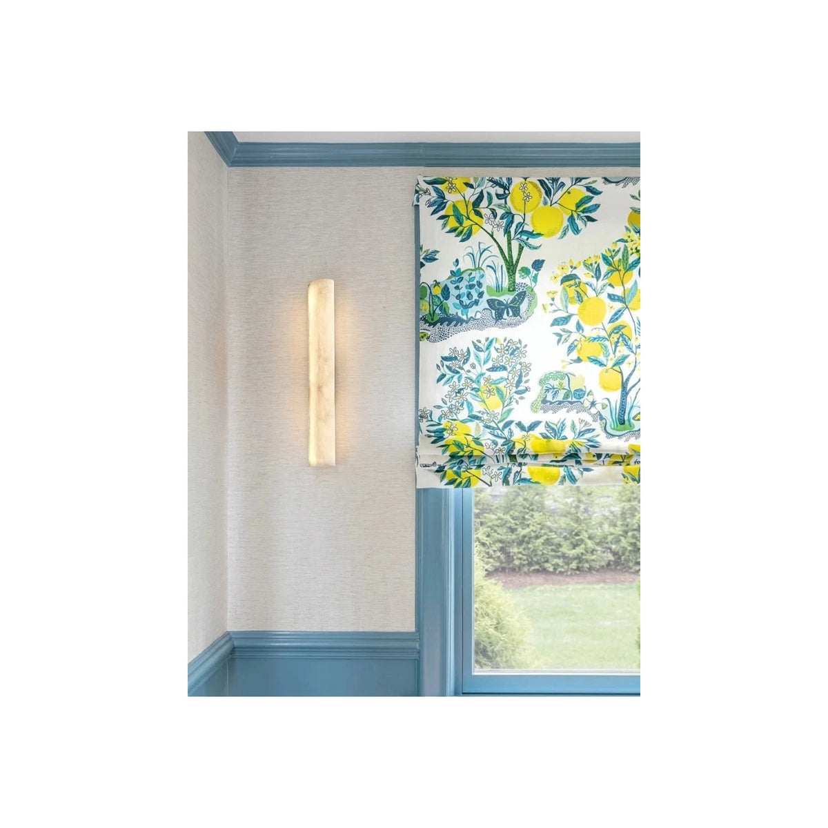 Columnar Rectangular Alabaster Wall Sconce light fixture by AUVIELIGHT