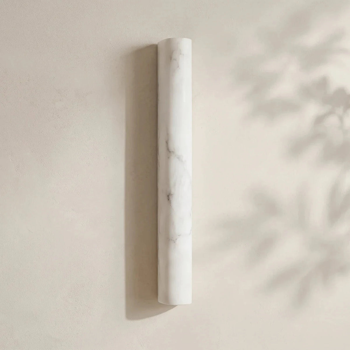 Columnar Rectangular Alabaster Wall Sconce light fixture by AUVIELIGHT, L 2″ × H 19.7″ / White and 2 other sizes