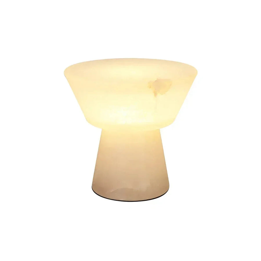 Conical Table Lamp in alabaster for Living Room light fixture by AUVIELIGHT