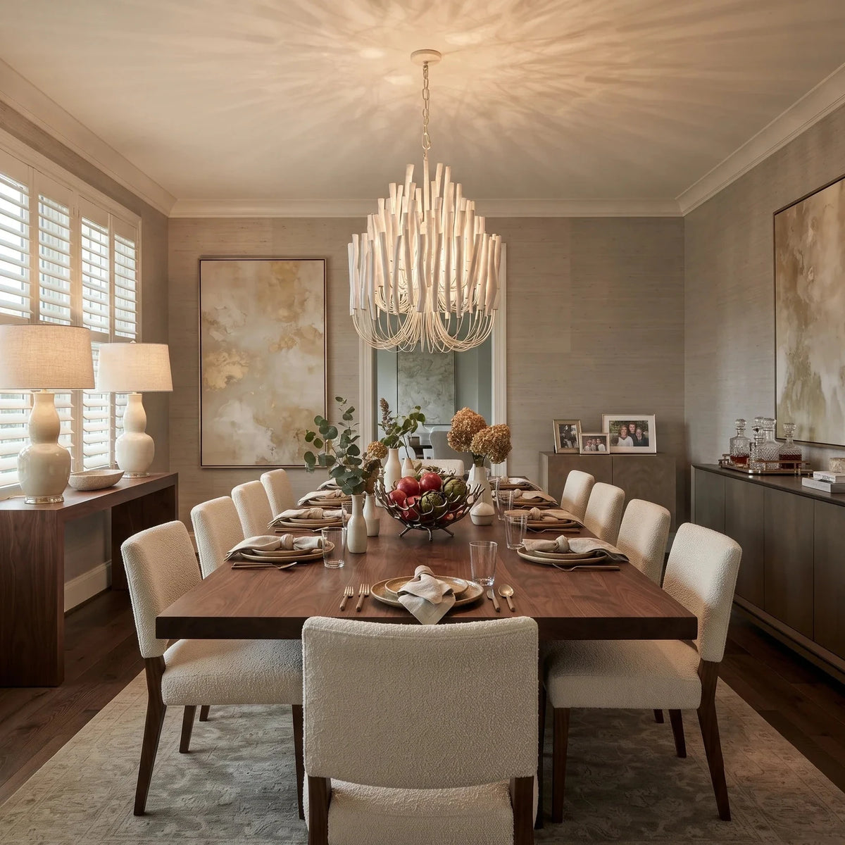 Coral Vertical Chandelier for Dining Room light fixture by AUVIELIGHT