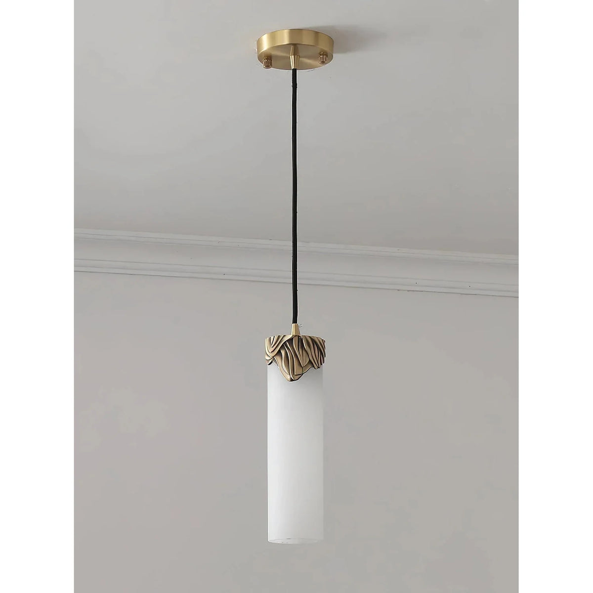 Corinth Alabaster Cylinder Pendant Light by AUVIELIGHT