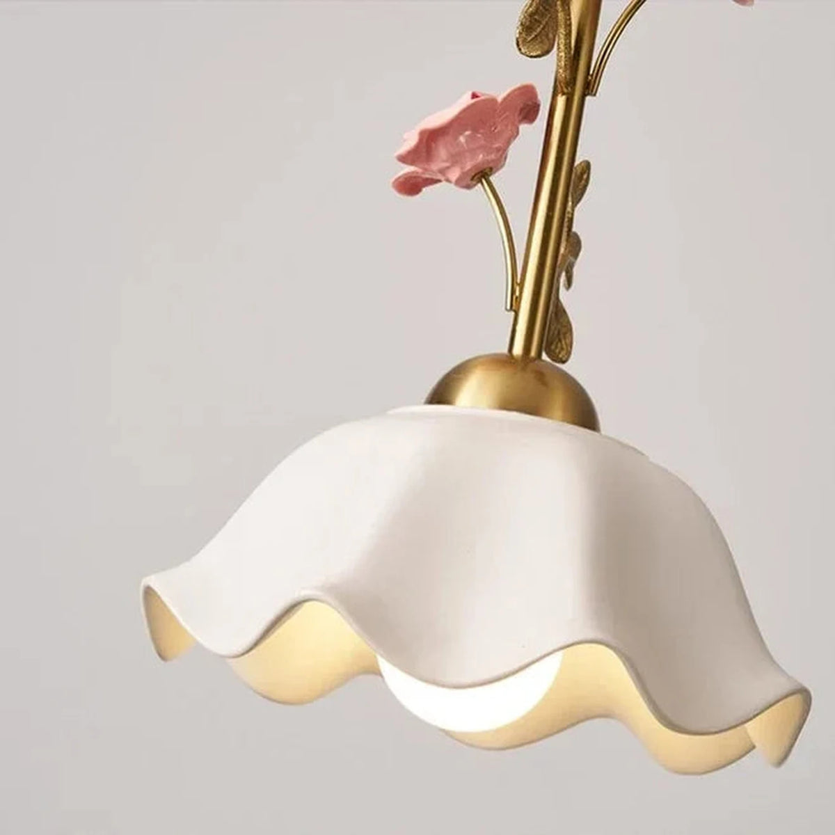 Country Wall Sconce in rose porcelain for Hallway by AUVIELIGHT