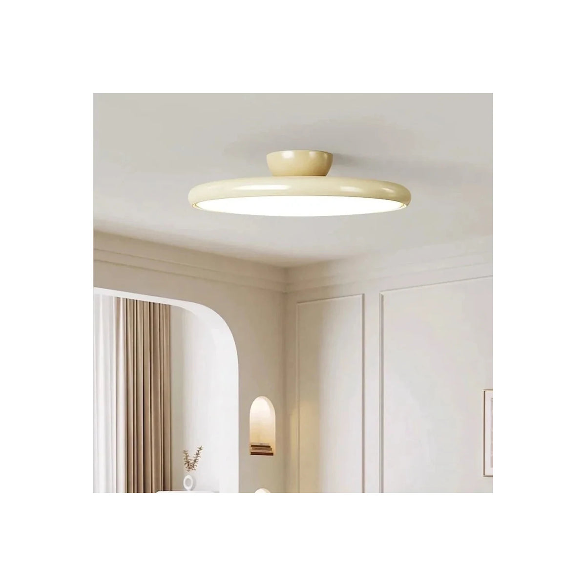 CremaDisc Low Profile LED Ceiling Fixture light fixture by AUVIELIGHT, ∅ 15.7″ x H 4.8″ / Creamy white and 1 other sizes