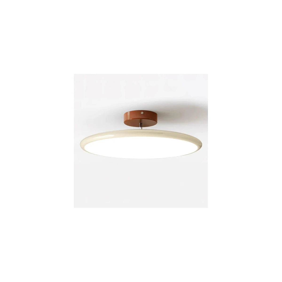 CremaDome Ultra-Flat Bedroom Ceiling Fixture light fixture by AUVIELIGHT, ∅ 19.7″ x H 3.5″ / Brown & Beige