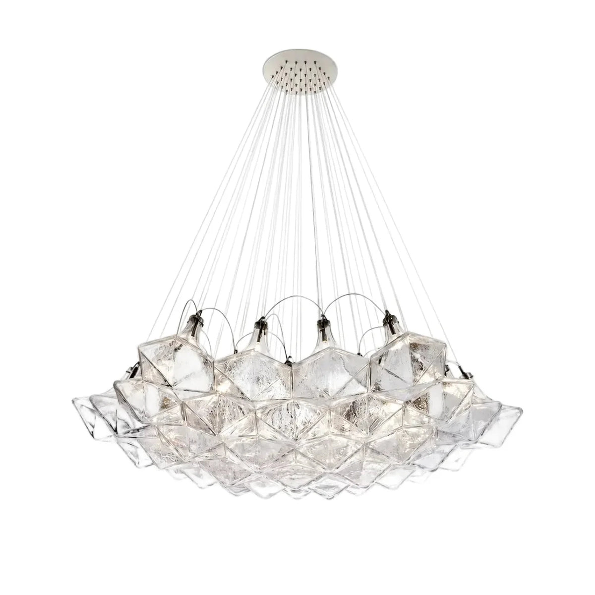 Crystalline Polyhedral Pendant Light in crystal for Dining Room by AUVIELIGHT