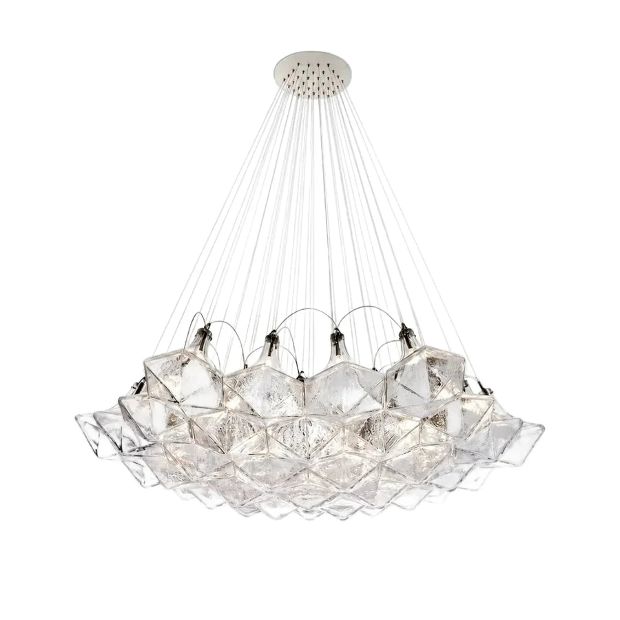 Crystalline Polyhedral Pendant Light in crystal for Dining Room by AUVIELIGHT