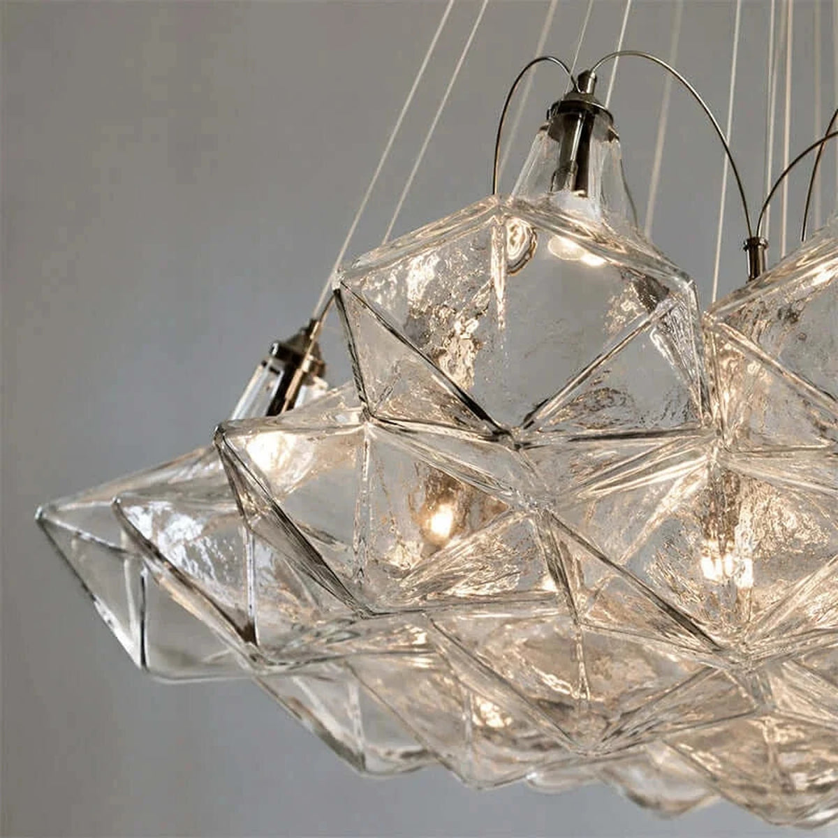 Crystalline Polyhedral Pendant Light in crystal for Dining Room by AUVIELIGHT