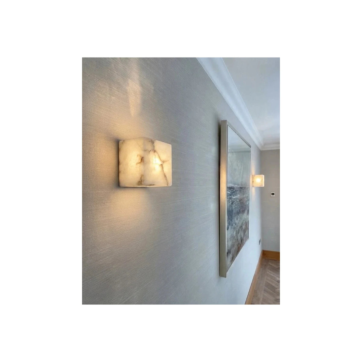 Cube Alabaster Wall Sconce light fixture by AUVIELIGHT