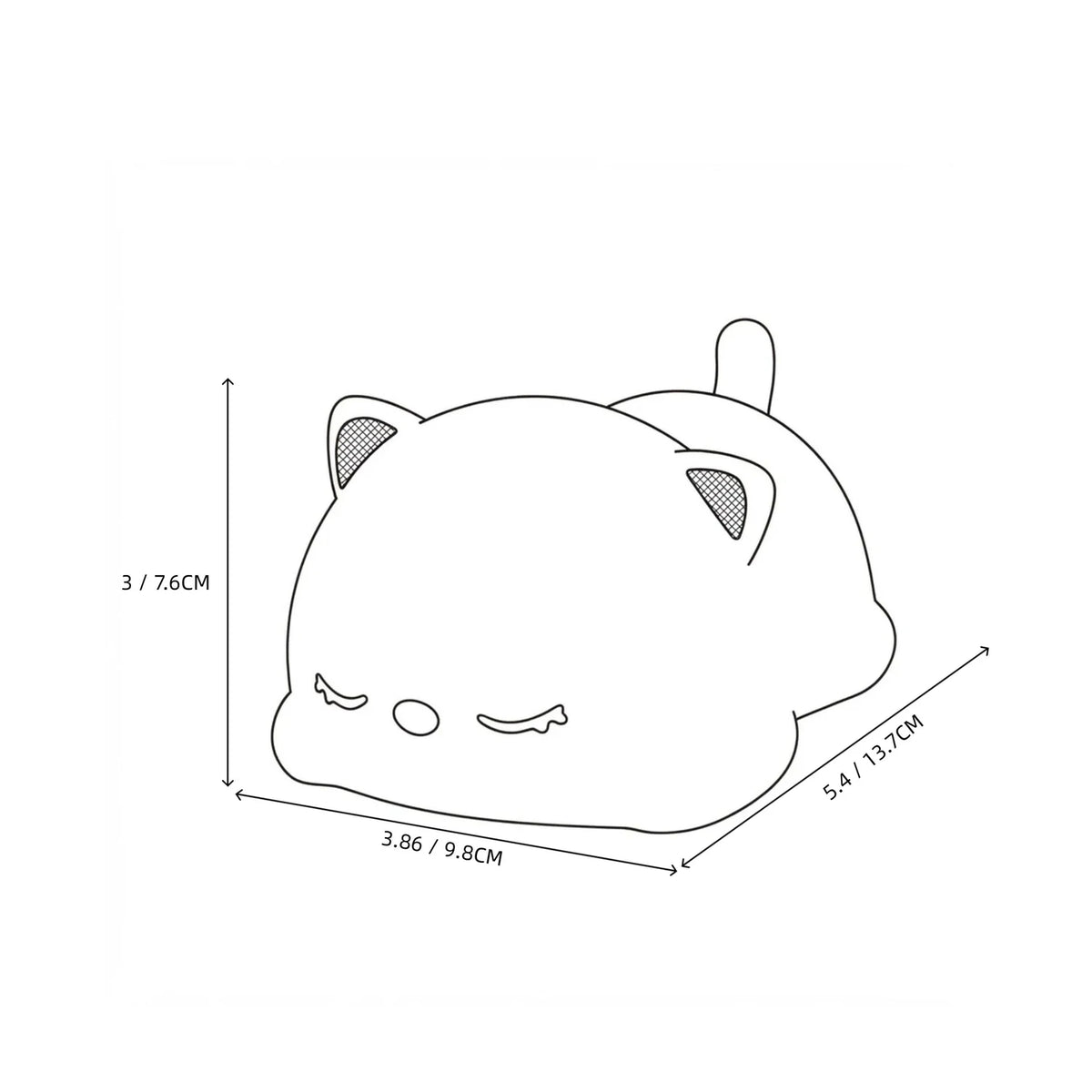 Cute Sleeping Cat Silicone LED Night Light by AUVIELIGHT