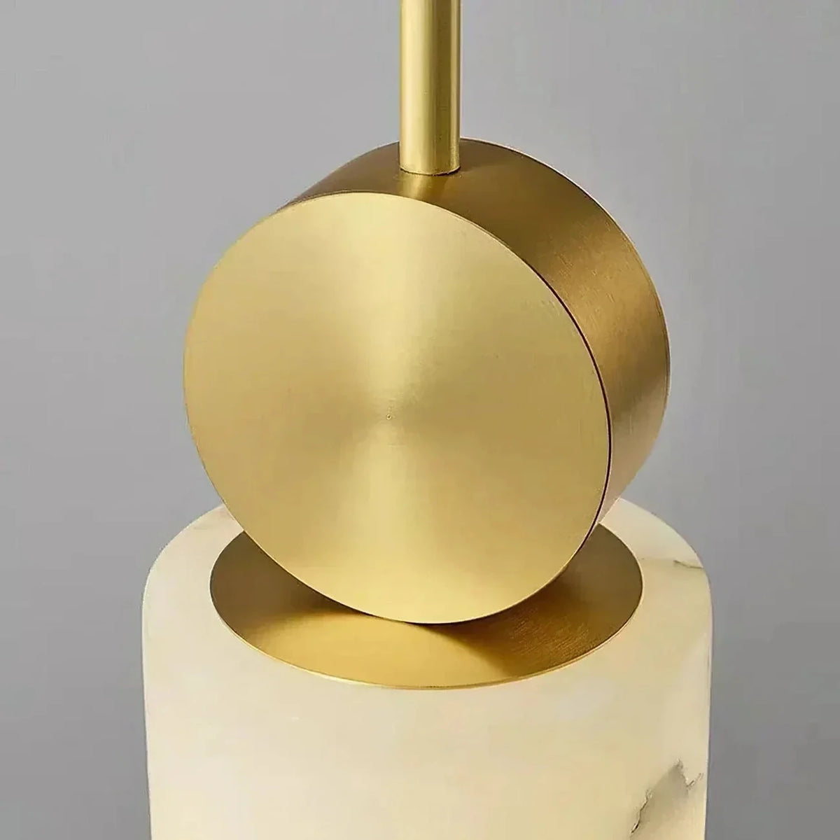 Cylinder Disc Pendant Light in alabaster for Kitchen Island by AUVIELIGHT
