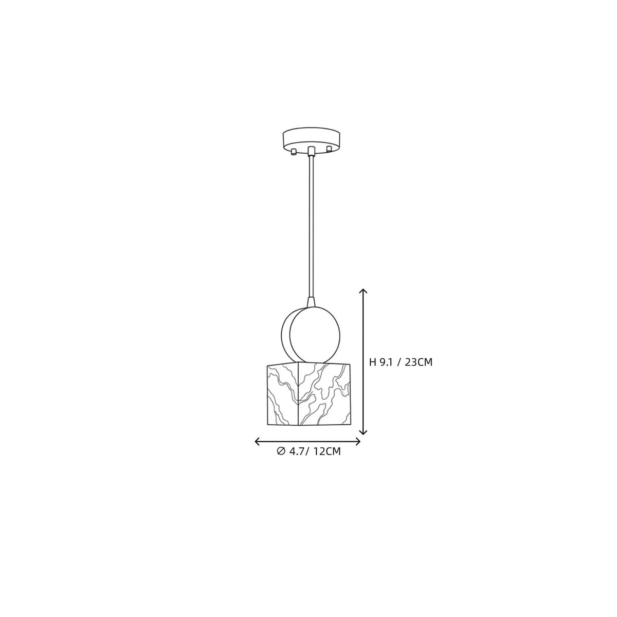 Cylinder Disc Pendant Light in alabaster for Kitchen Island by AUVIELIGHT