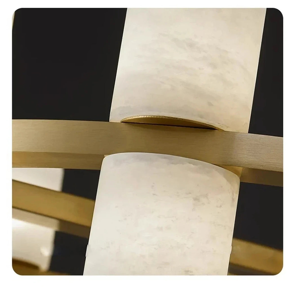 Cylinder Linear Chandelier in alabaster for Dining Room by AUVIELIGHT