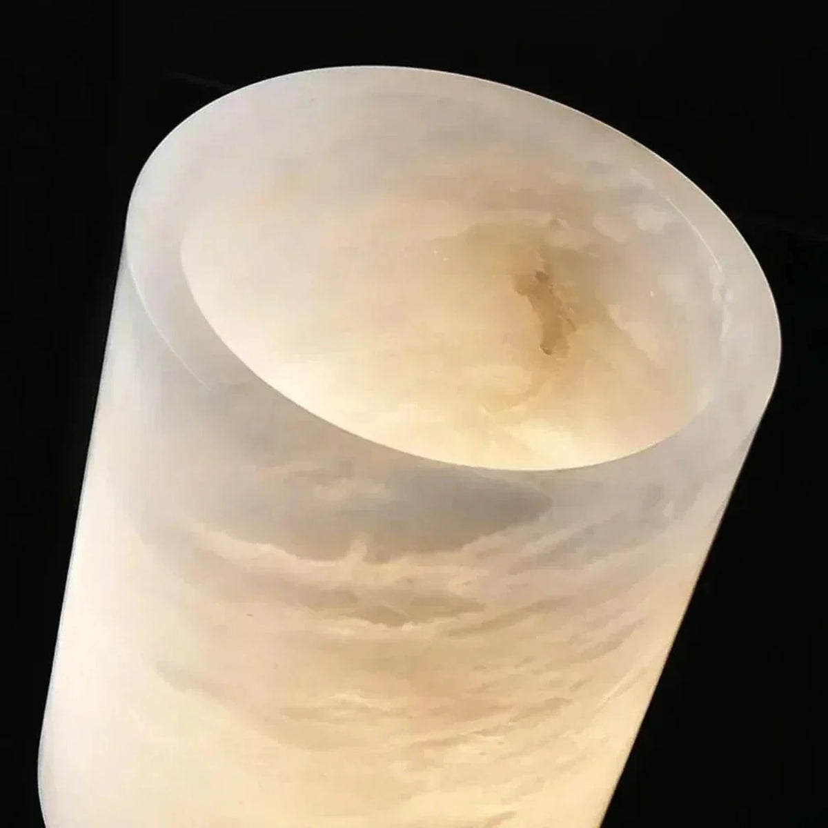 Cylinder Table Lamp in alabaster for Living Room light fixture by AUVIELIGHT