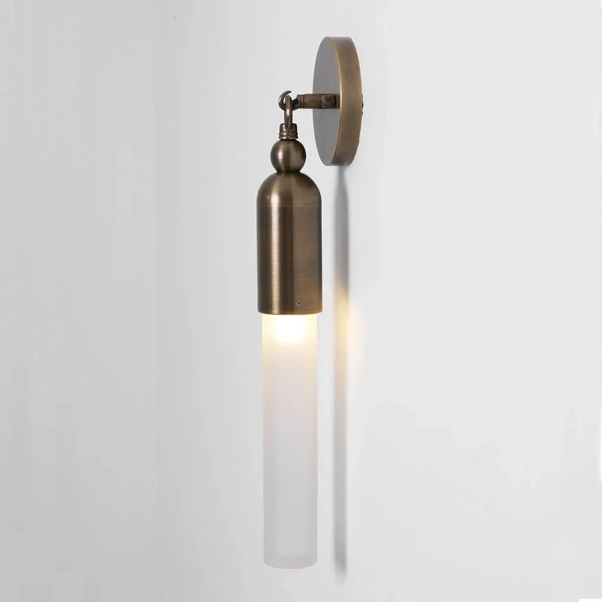 Cylindrical Wall Light in frosted for Hallway by AUVIELIGHT