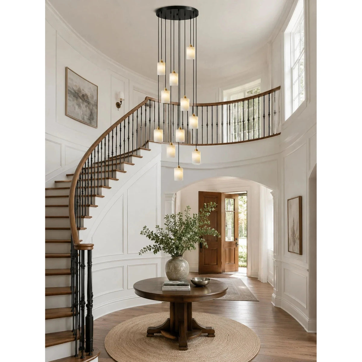 Cylindro Alabaster Pendant Light by AUVIELIGHT