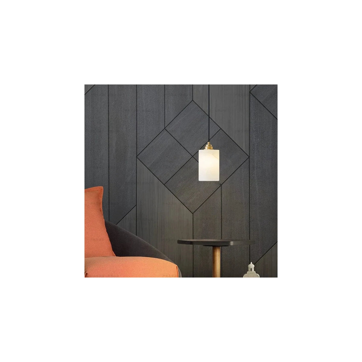 Cylindro Alabaster Pendant Light by AUVIELIGHT