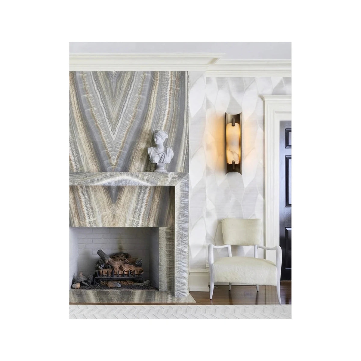 DecoColumn Architectural Stone Wall Light by AUVIELIGHT