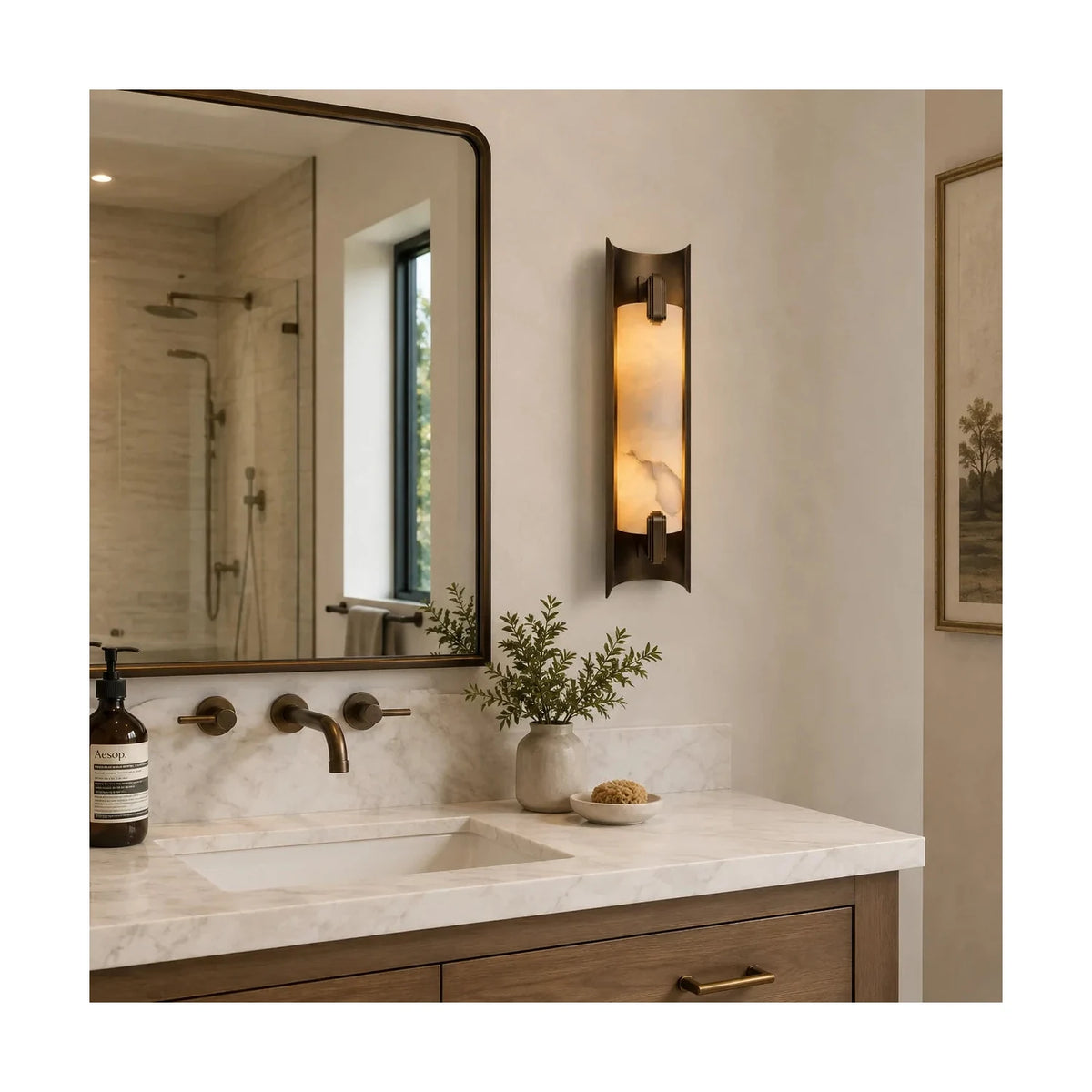 DecoColumn Architectural Stone Wall Light by AUVIELIGHT