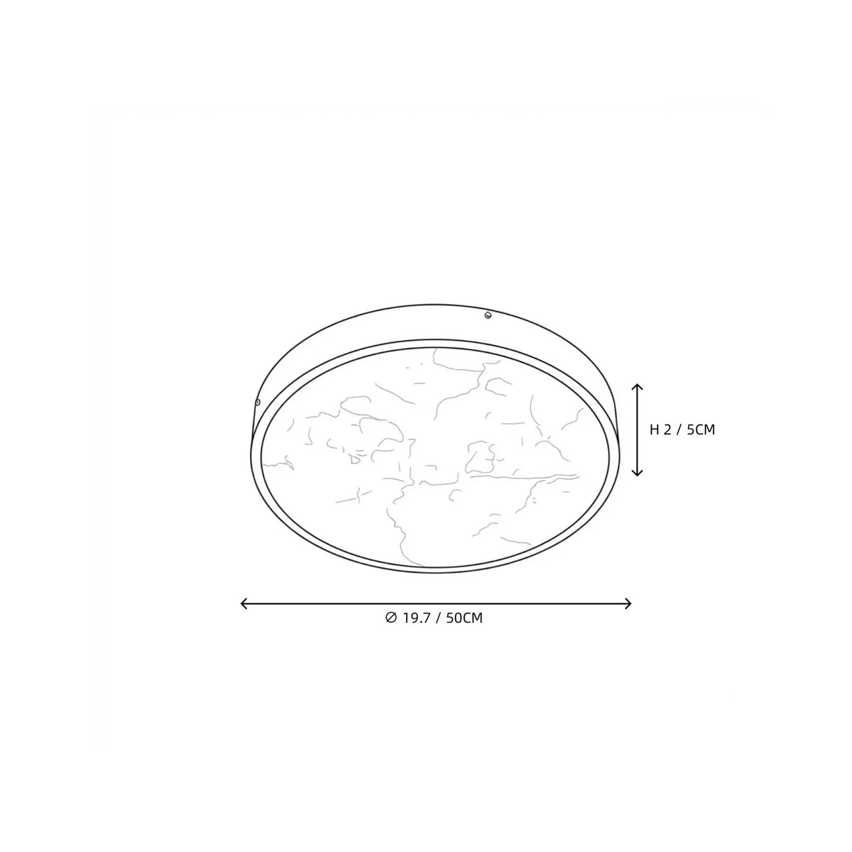 Disc Ceiling Light in alabaster for Living Room by AUVIELIGHT