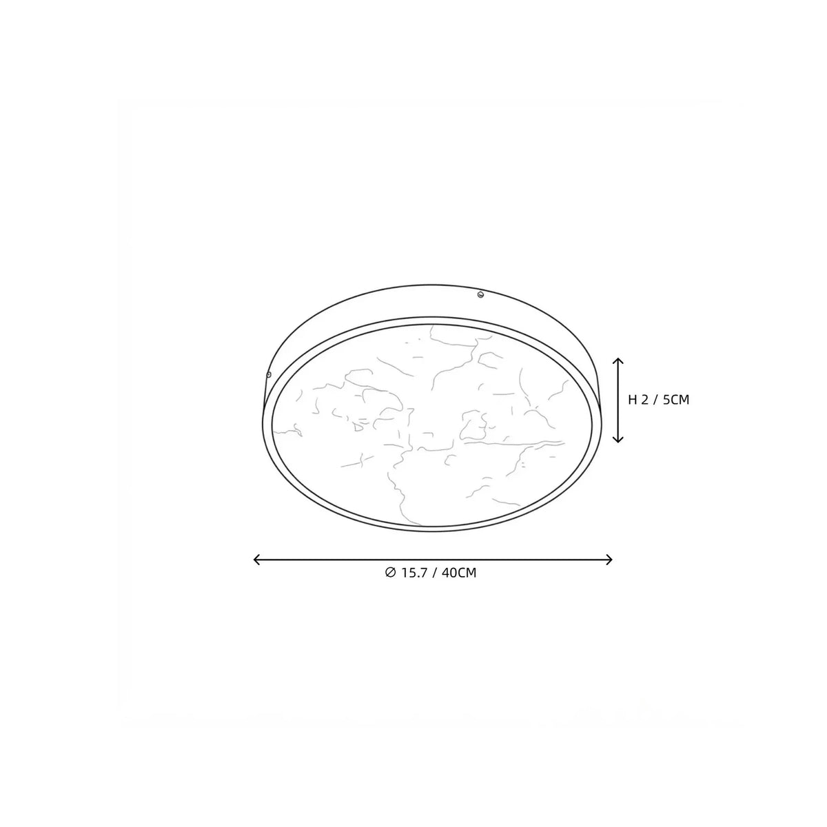 Disc Ceiling Light in alabaster for Living Room by AUVIELIGHT