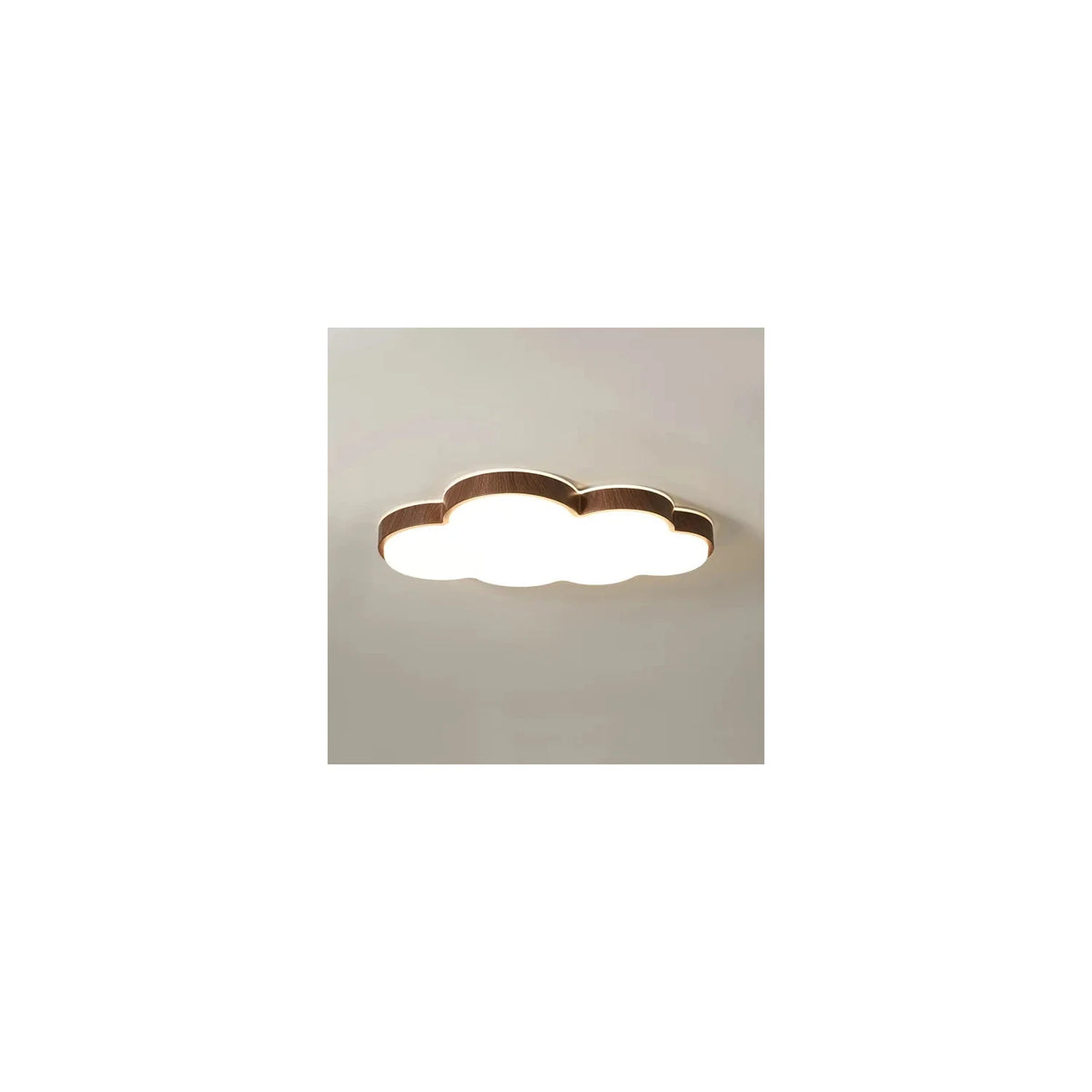 DreamCloud Wooden Nursery Ceiling Fixture light fixture by AUVIELIGHT, ∅ 22″ x H 14.2″ / Brown