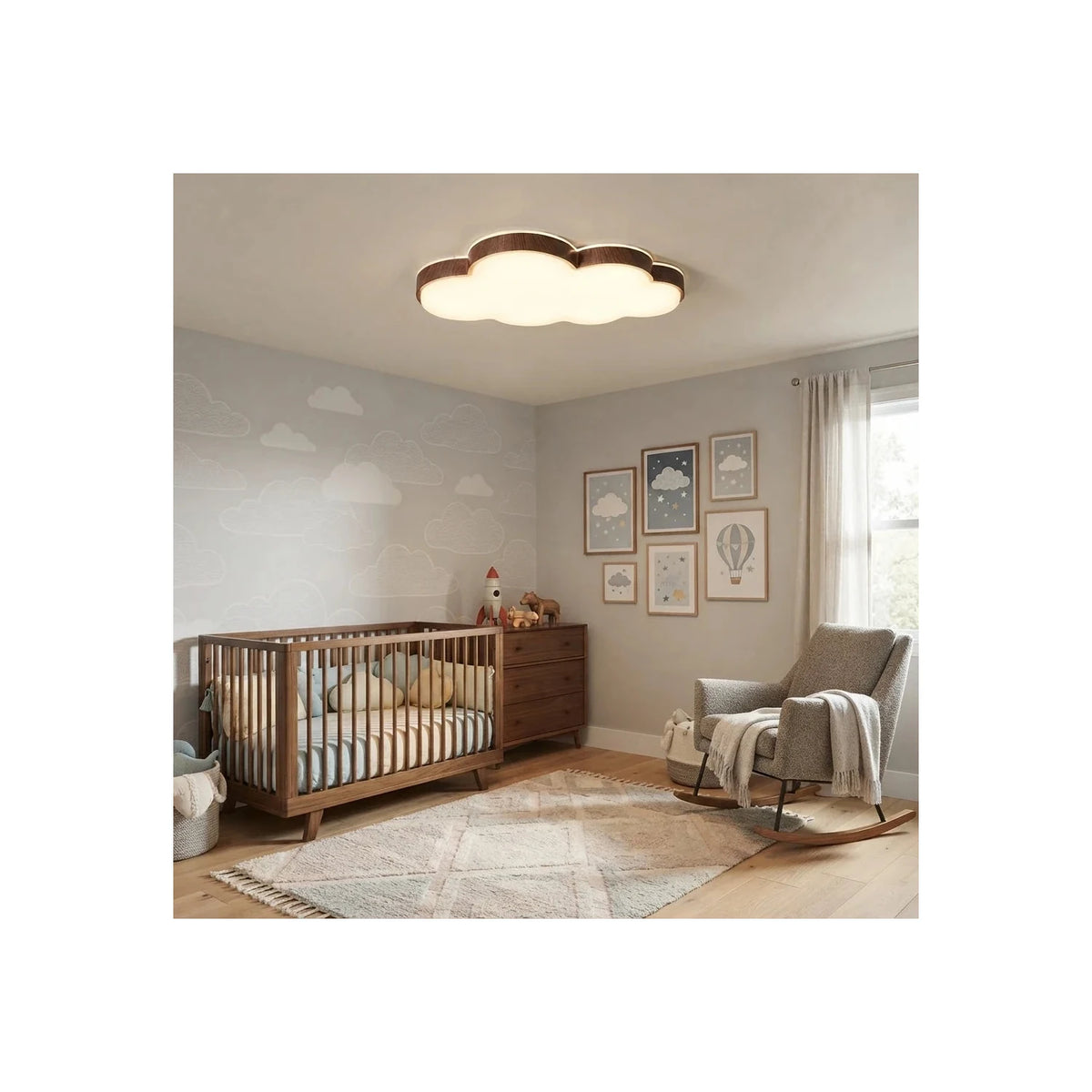 DreamCloud Wooden Nursery Ceiling Fixture light fixture by AUVIELIGHT