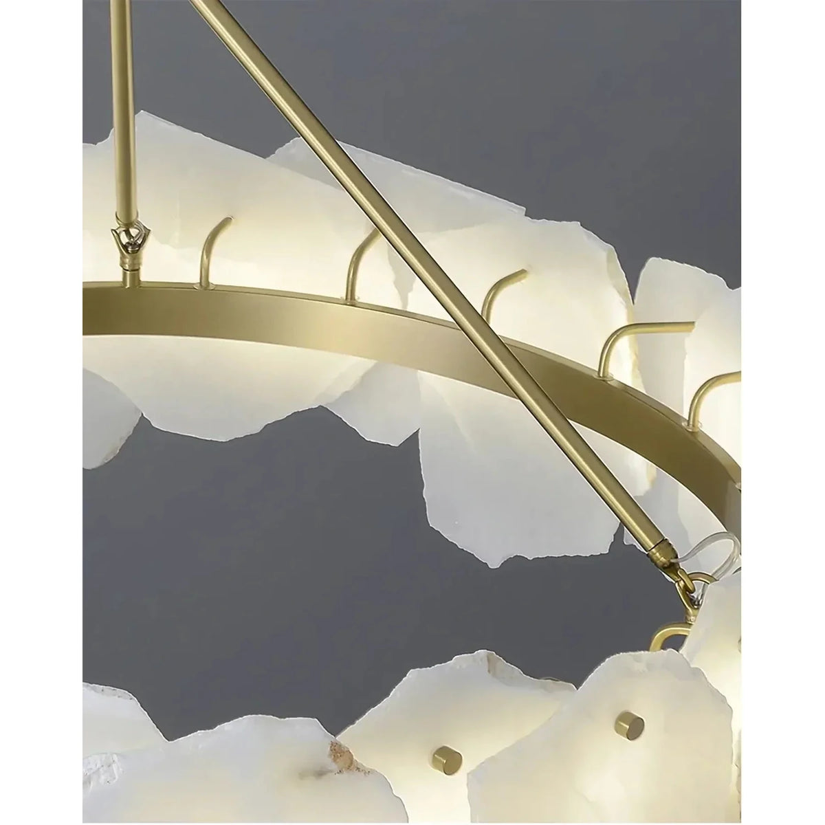 Drum Chandelier in alabaster for Dining Room light fixture by AUVIELIGHT