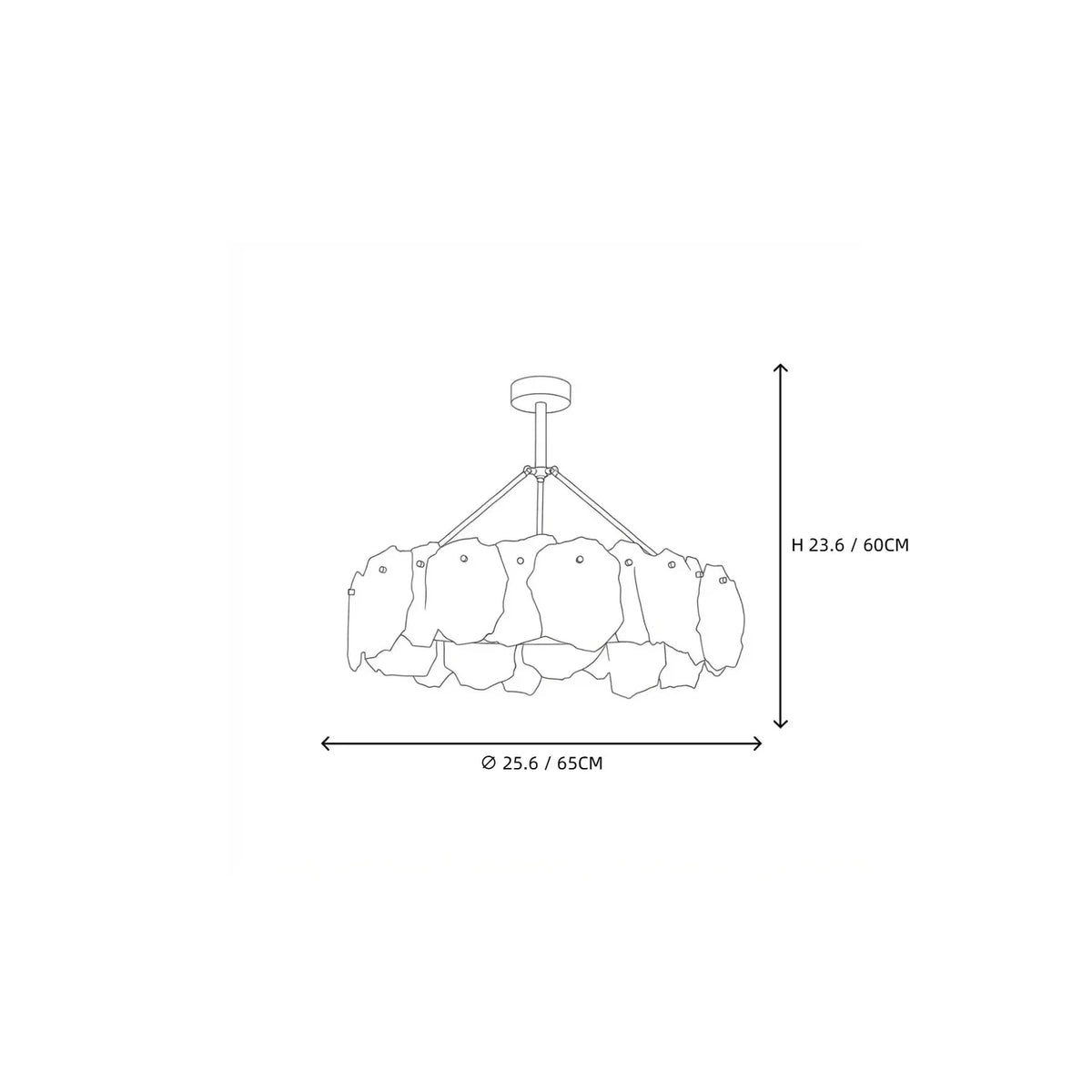 Drum Chandelier in alabaster for Dining Room light fixture by AUVIELIGHT