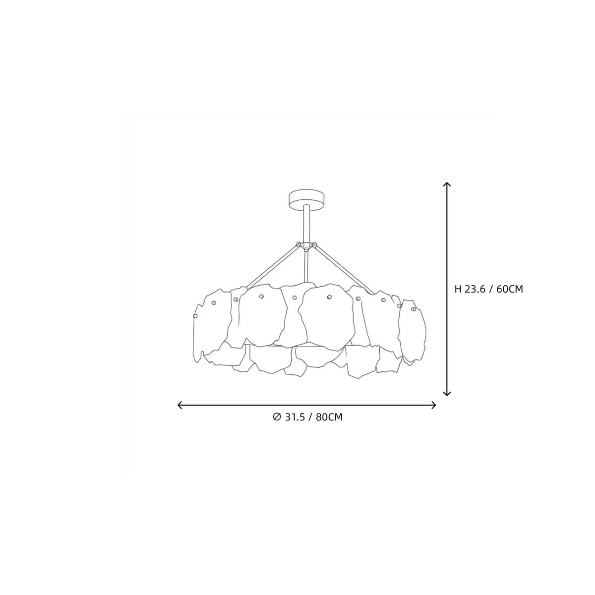 Drum Chandelier in alabaster for Dining Room light fixture by AUVIELIGHT