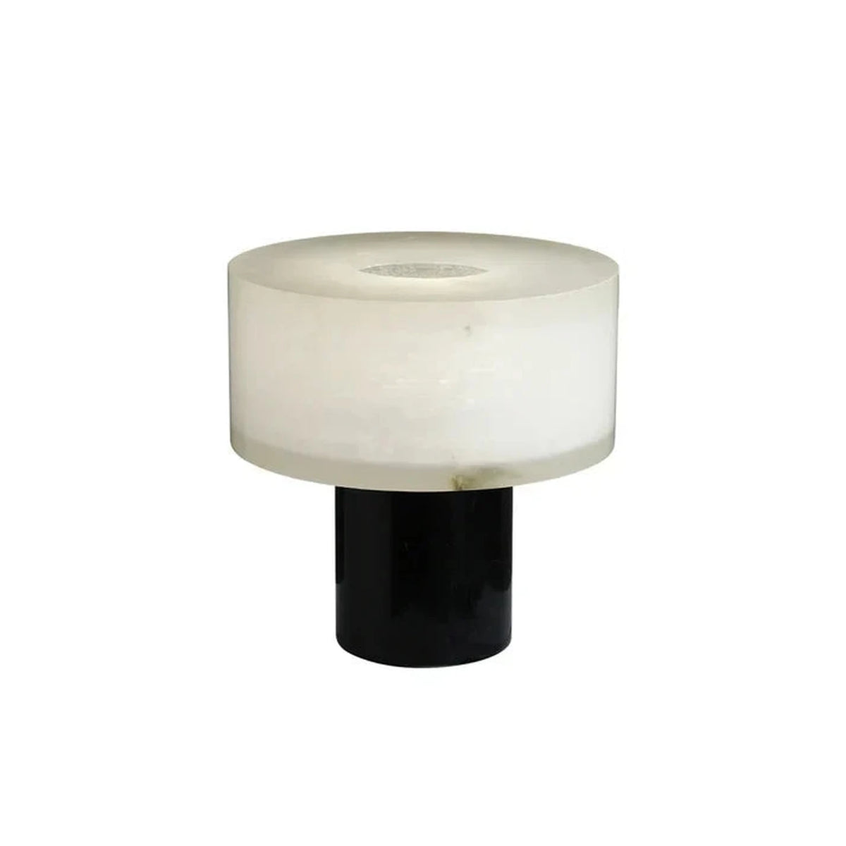 Drum Table Lamp in black alabaster for Living Room light fixture by AUVIELIGHT