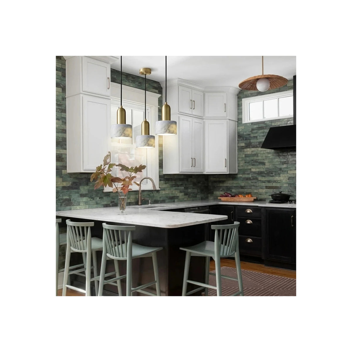 Drumo Alabaster Pendant Light by AUVIELIGHT
