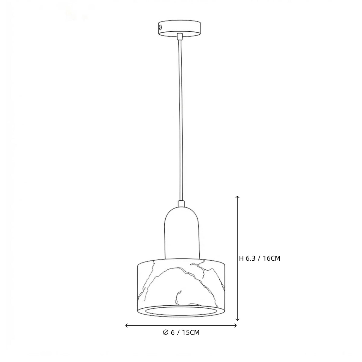 Drumo Alabaster Pendant Light by AUVIELIGHT