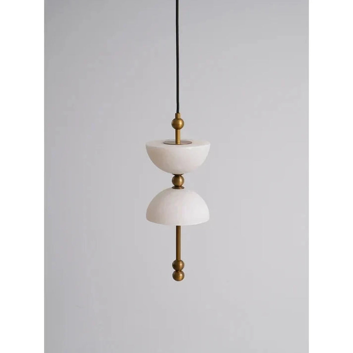 Dual Hemisphere Pendant Light in alabaster for Kitchen Island by AUVIELIGHT