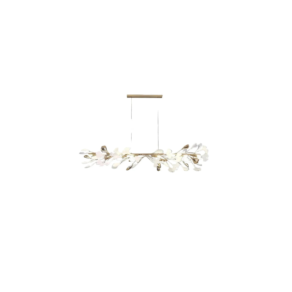 Elegant Brass Symmetrical Winged Leaf Chandelier light fixture by AUVIELIGHT