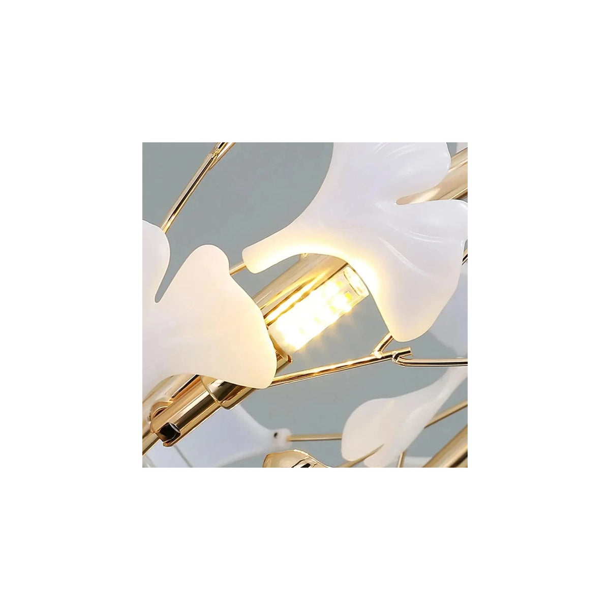 Elegant Brass Symmetrical Winged Leaf Chandelier light fixture by AUVIELIGHT
