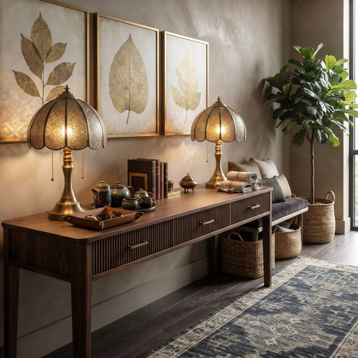 Embossed Cross Table Lamp for Living Room light fixture by AUVIELIGHT