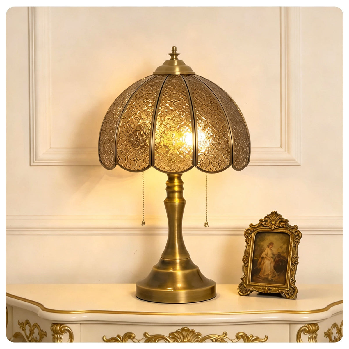 Embossed Cross Table Lamp for Living Room light fixture by AUVIELIGHT